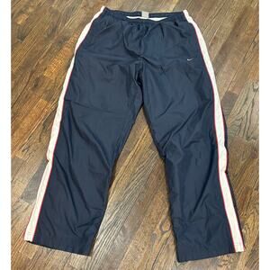 Vintage 90s Nike Gray Tag Swoosh Windbreaker Track Pants Mens XL Short Blue